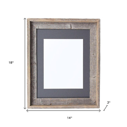 11" x 14" Gray Wood Hanging Picture Frame HomeRoots