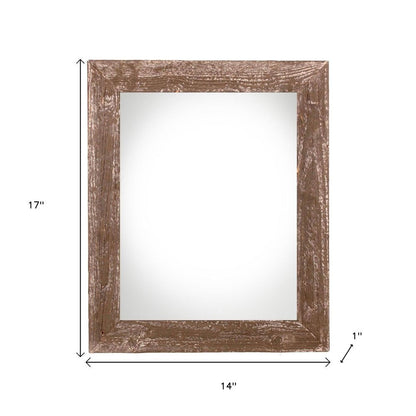 11" x 14" Brown Wood Hanging Picture Frame HomeRoots