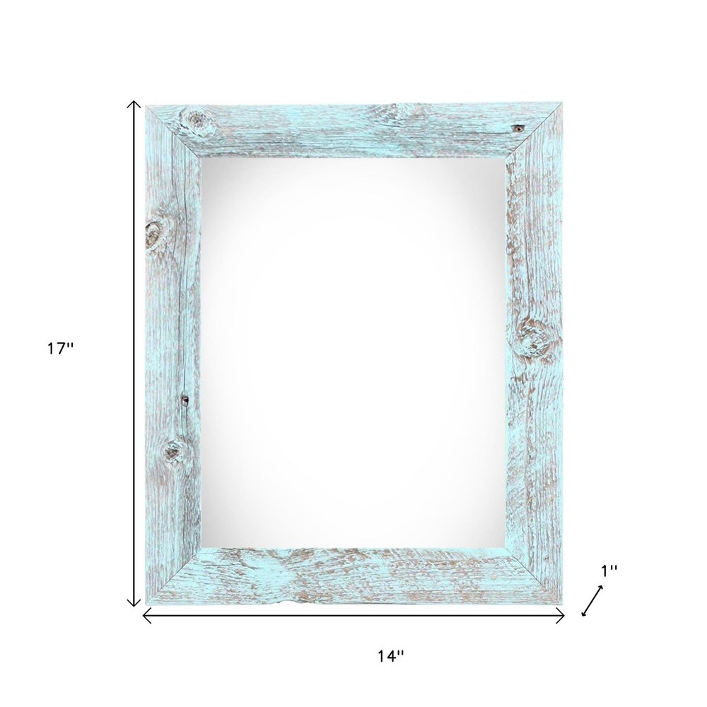 11" x 14" Blue Wood Hanging Picture Frame — view 2