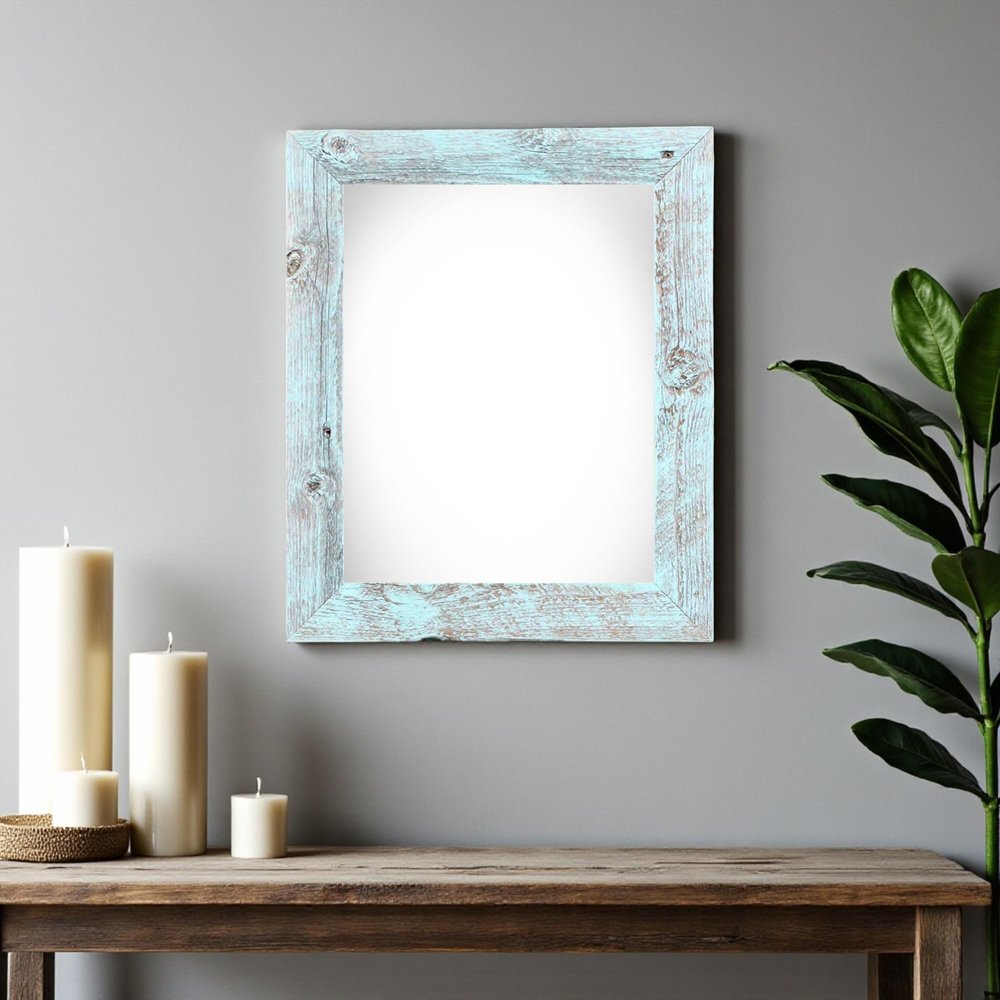 11" x 14" Blue Wood Hanging Picture Frame — view 4