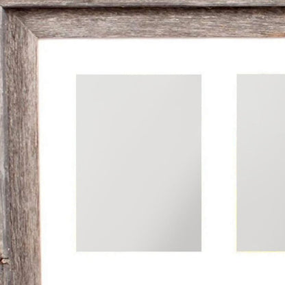5" x 7" Gray Distressed Reclaimed Wood Hanging Picture Frame with Mat HomeRoots