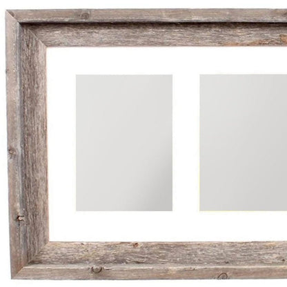 5" x 7" Gray Distressed Reclaimed Wood Hanging Picture Frame with Mat HomeRoots