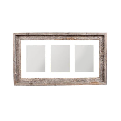 5" x 7" Gray Distressed Reclaimed Wood Hanging Picture Frame with Mat HomeRoots