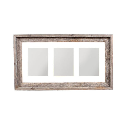 5" x 7" Gray Distressed Reclaimed Wood Hanging Picture Frame with Mat HomeRoots