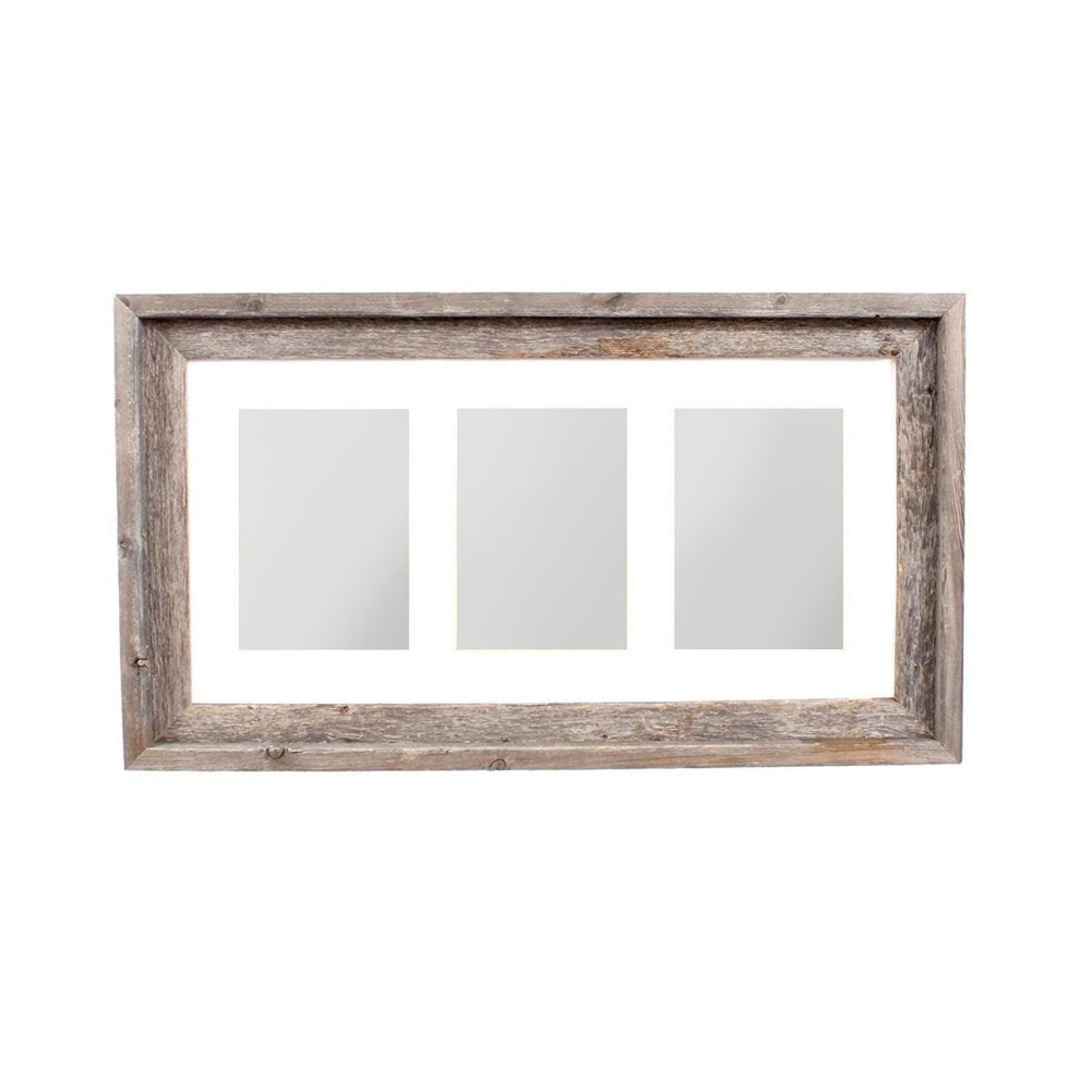 5" x 7" Gray Distressed Reclaimed Wood Hanging Picture Frame with Mat HomeRoots