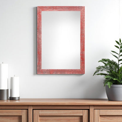 11" x 17" Red Solid Wood Hanging Picture Frame HomeRoots