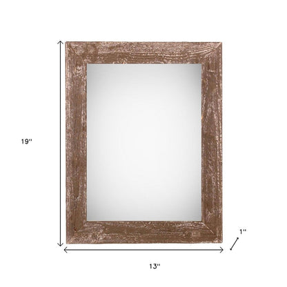 11" x 17" Brown Wood Hanging Picture Frame HomeRoots
