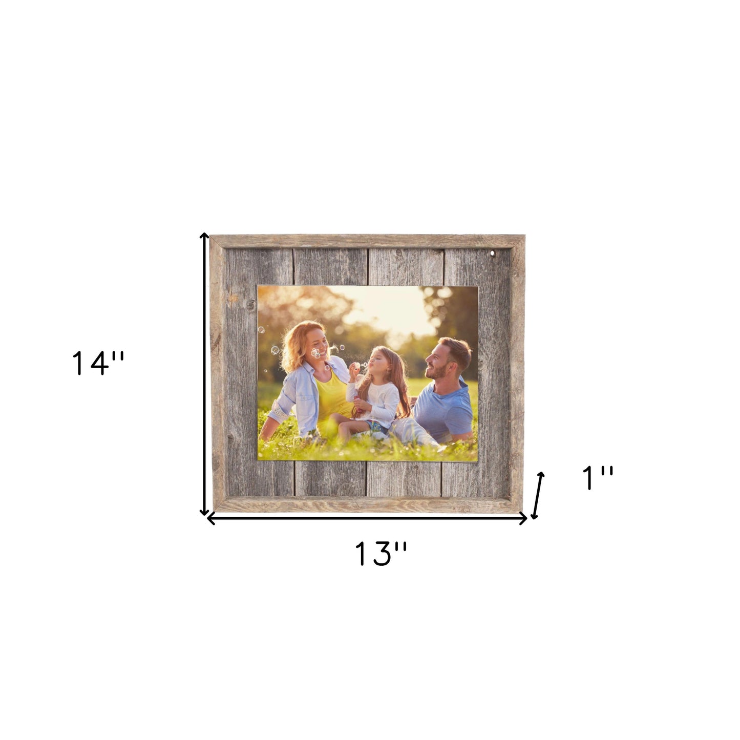 8X10 Rustic Weathered Grey Picture Frame With Plexiglass Holder