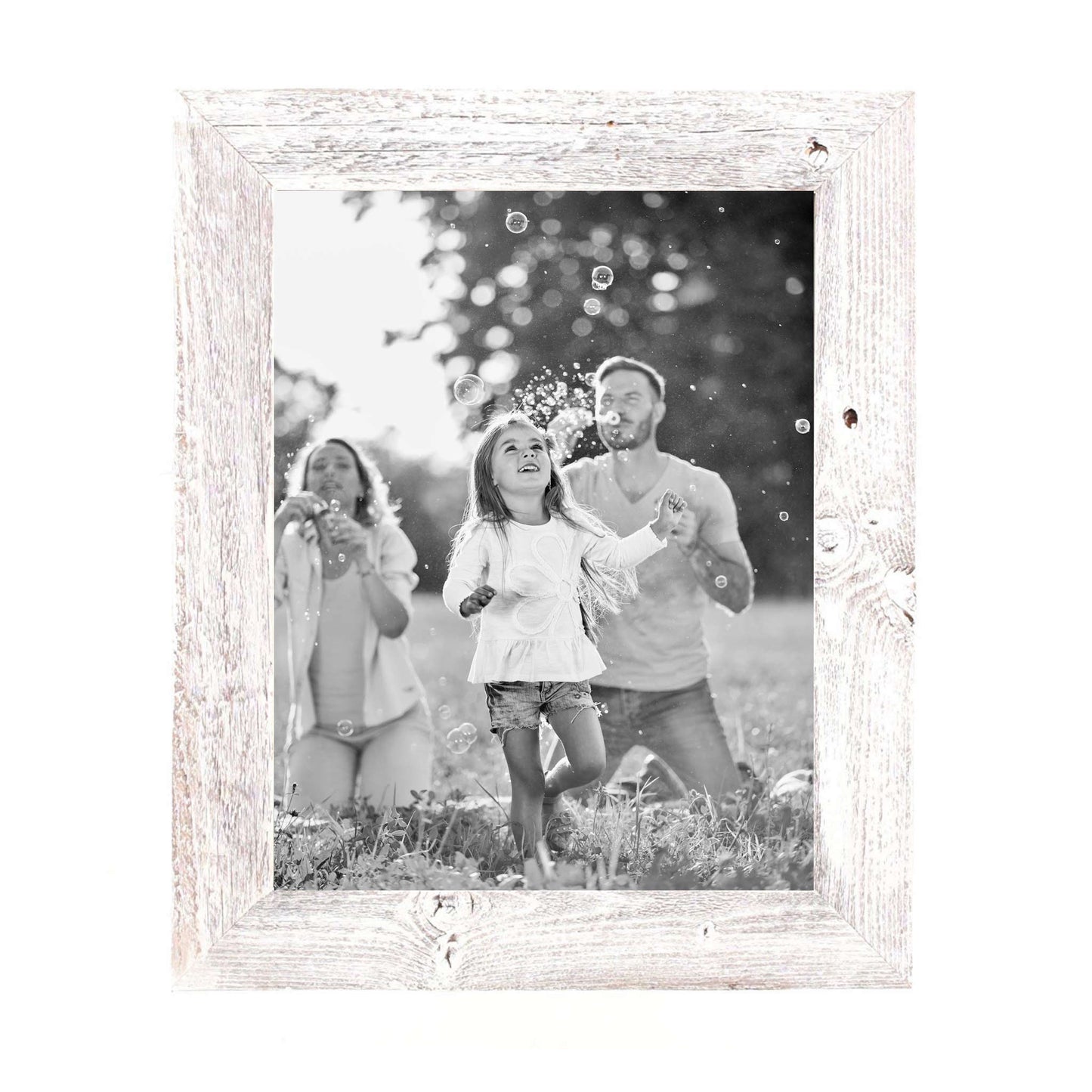 12"X15" Rustic White Washed Grey Picture Frame