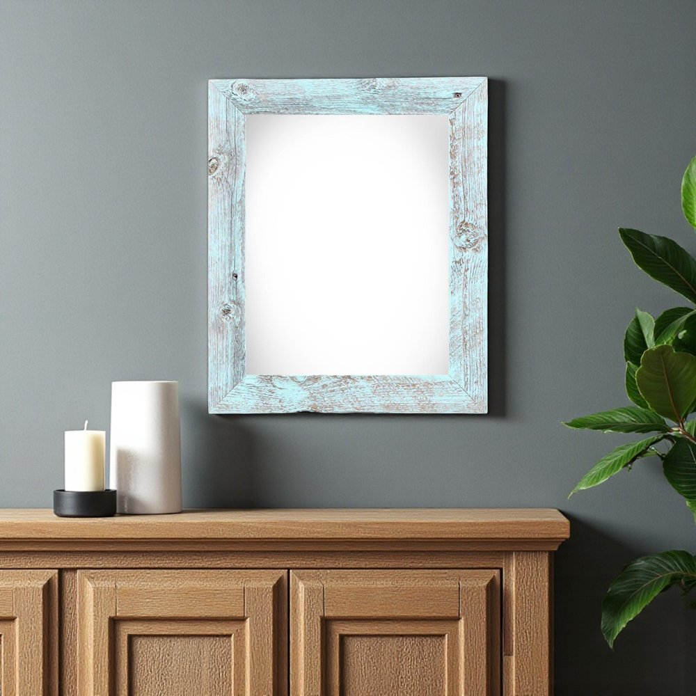 8.5" x 11" Blue Wood Hanging Picture Frame HomeRoots