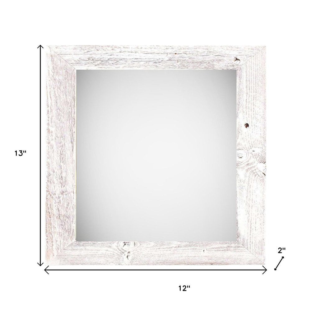 10" x 10" White Wood Hanging Picture Frame HomeRoots