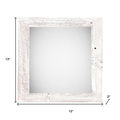 10" x 10" White Wood Hanging Picture Frame HomeRoots