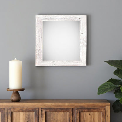10" x 10" White Wood Hanging Picture Frame HomeRoots