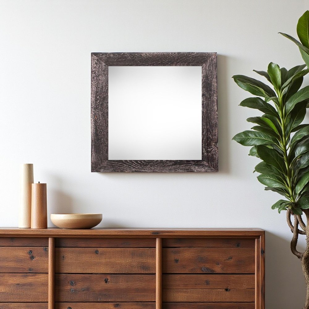 10" x 10" Black Wood Hanging Picture Frame HomeRoots