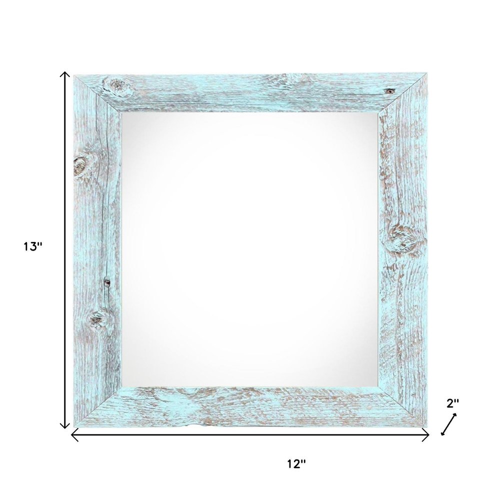 10" x 10" Blue Wood Hanging Picture Frame HomeRoots