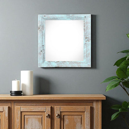 10" x 10" Blue Wood Hanging Picture Frame HomeRoots