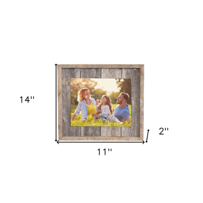 11"X14" Rustic Weathered Gray Picture Frame With Plexiglass Holder