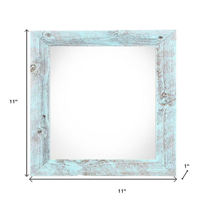 8" x 8" Blue Wood Tabletop Picture Frame HomeRoots