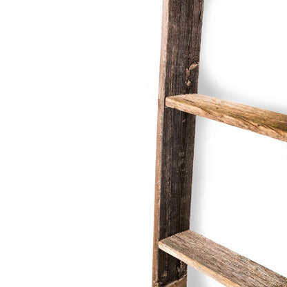 48" Black And Brown Distressed Solid Wood Four Step Ladder Shelf HomeRoots