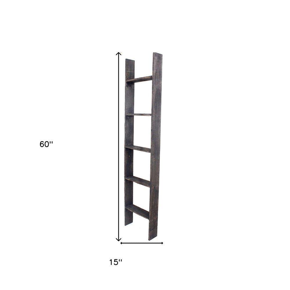 60" X 15" Charcoal Wood Hanging Dimensional Sculpture — view 3