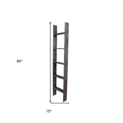 60" X 15" Charcoal Wood Hanging Dimensional Sculpture