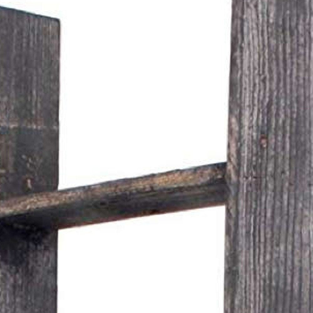 60" X 15" Charcoal Wood Hanging Dimensional Sculpture — view 4