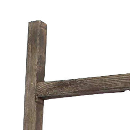 60" Espresso Distressed Solid Wood Five Step Ladder Shelf HomeRoots