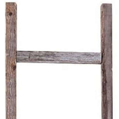 72" Gray Distressed Solid Wood Seven Step Ladder Shelf HomeRoots