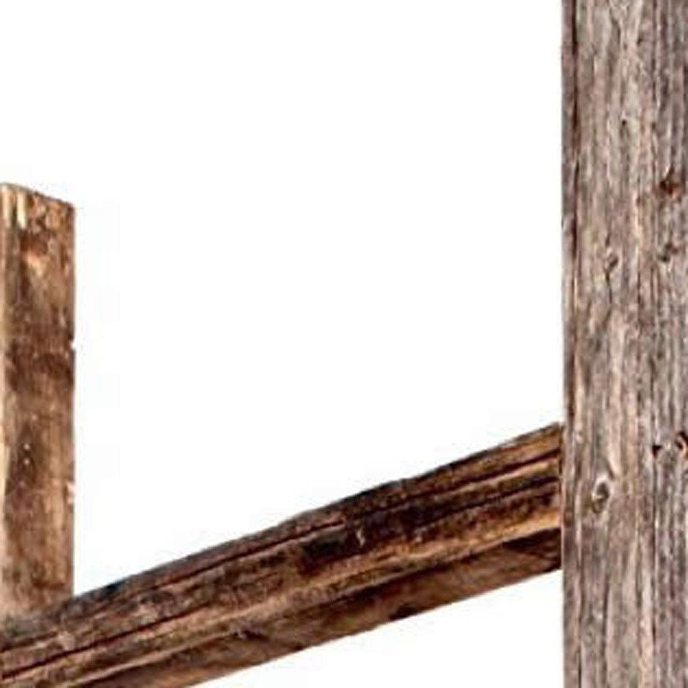 48" Gray Distressed Solid Wood Four Step Ladder Shelf HomeRoots