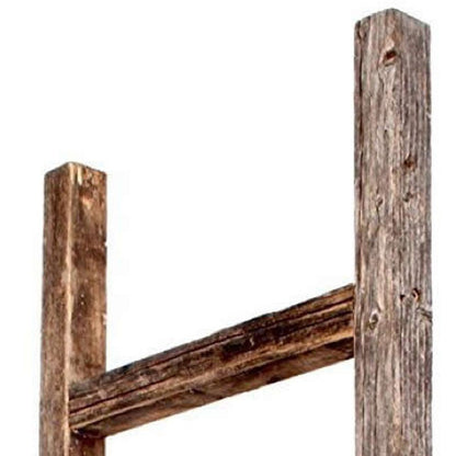48" Gray Distressed Solid Wood Four Step Ladder Shelf HomeRoots