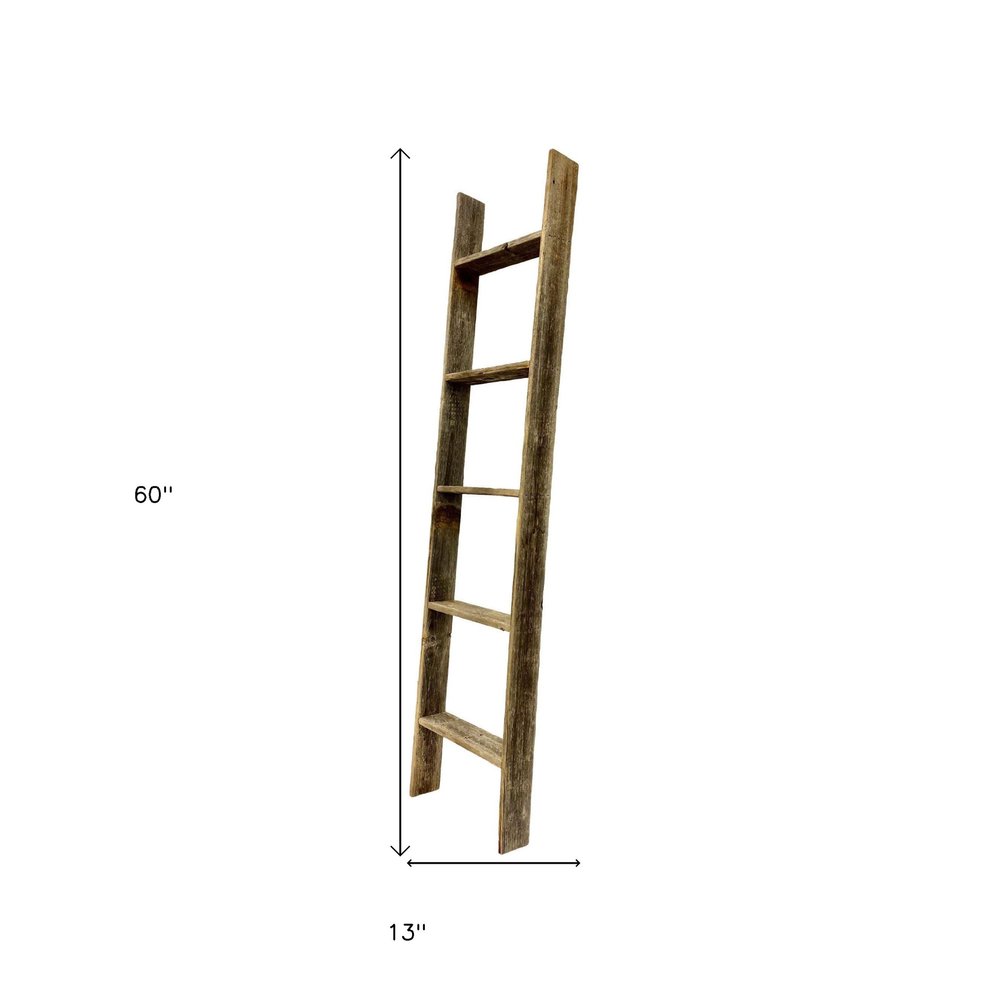 60" X 13" Gray Wood Hanging Dimensional Sculpture — view 3