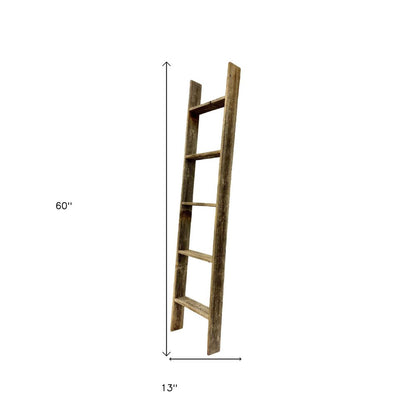 60" X 13" Gray Wood Hanging Dimensional Sculpture