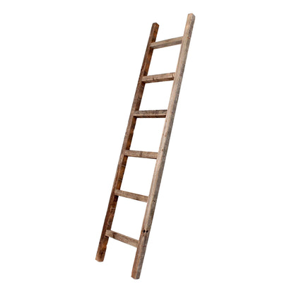 72" Gray Distressed Solid Wood Four Step Ladder Shelf HomeRoots