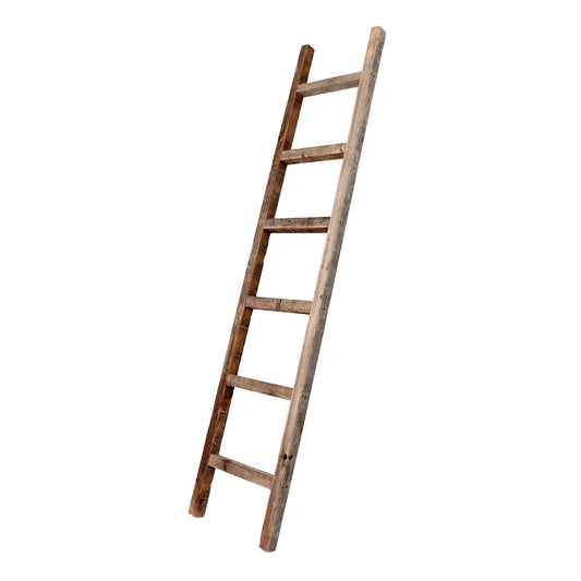 72" Gray Distressed Solid Wood Four Step Ladder Shelf HomeRoots