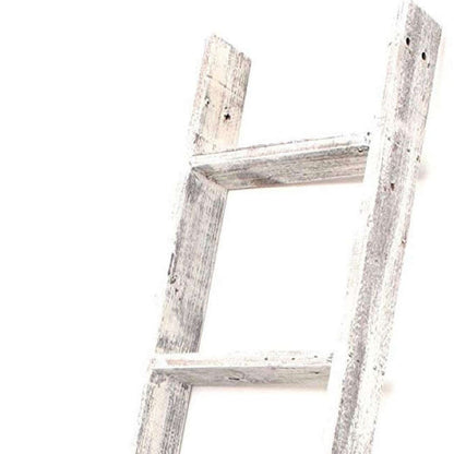 60" Espresso Distressed Solid Wood Five Step Ladder Shelf HomeRoots