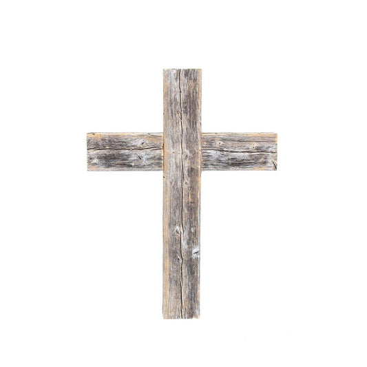 16" X 11" Gray Wood Cross Hanging Dimensional Sculpture HomeRoots