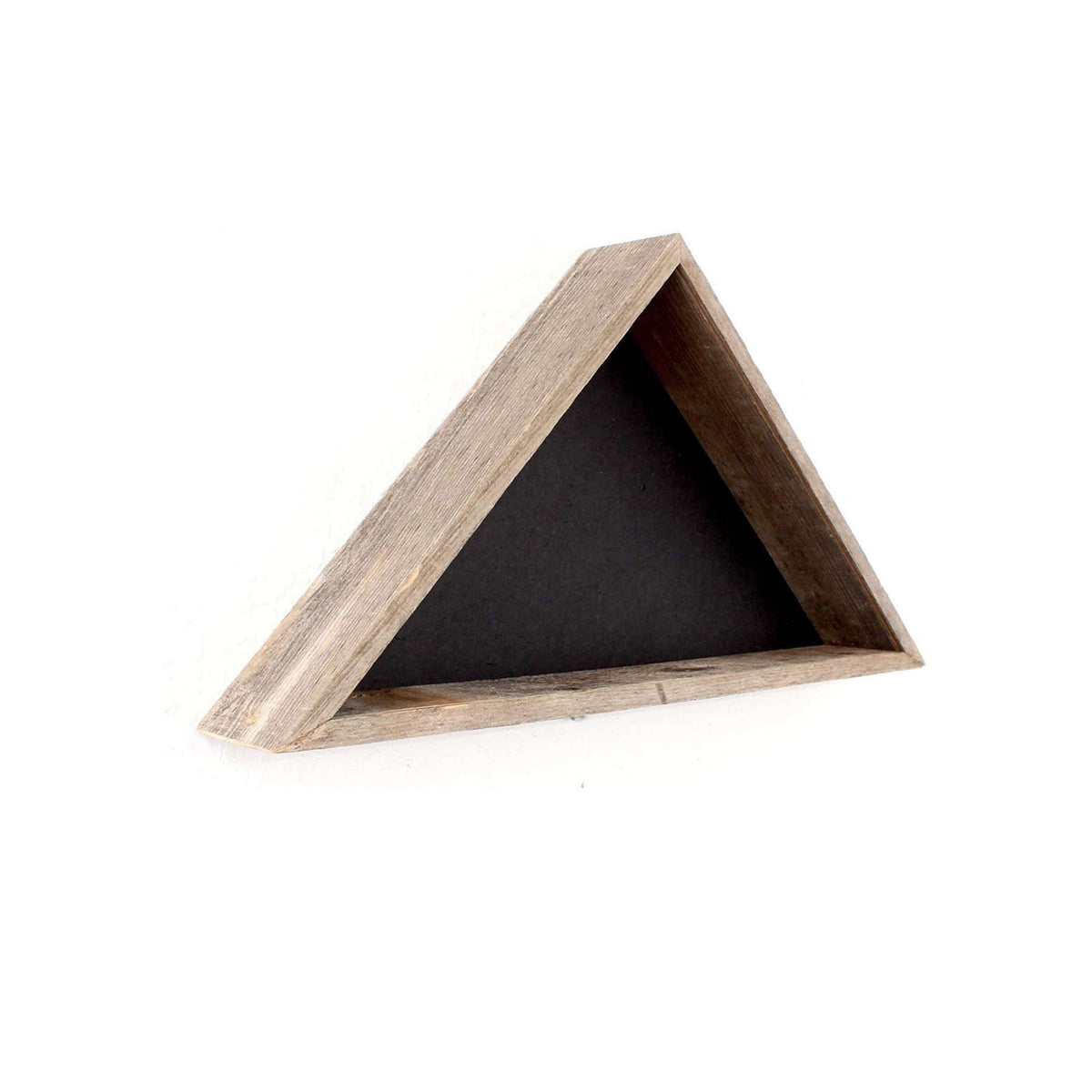 26" X 14" Gray Wood Triangle Hanging Dimensional Sculpture — view 2