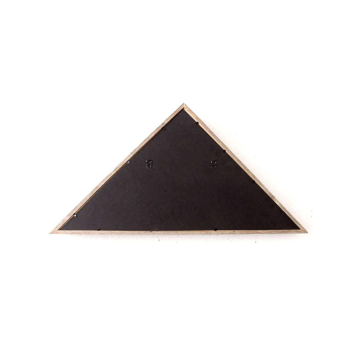 26" X 14" Gray Wood Triangle Hanging Dimensional Sculpture