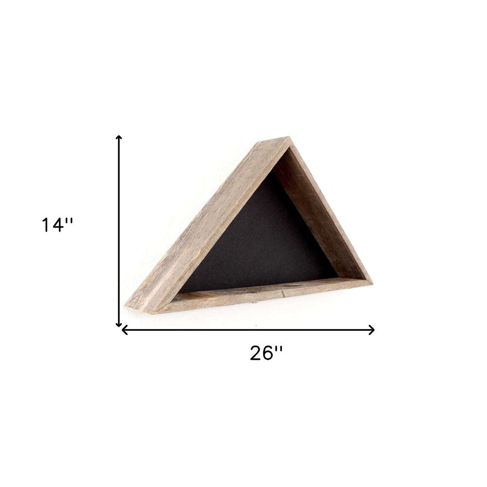 26" X 14" Gray Wood Triangle Hanging Dimensional Sculpture — view 8