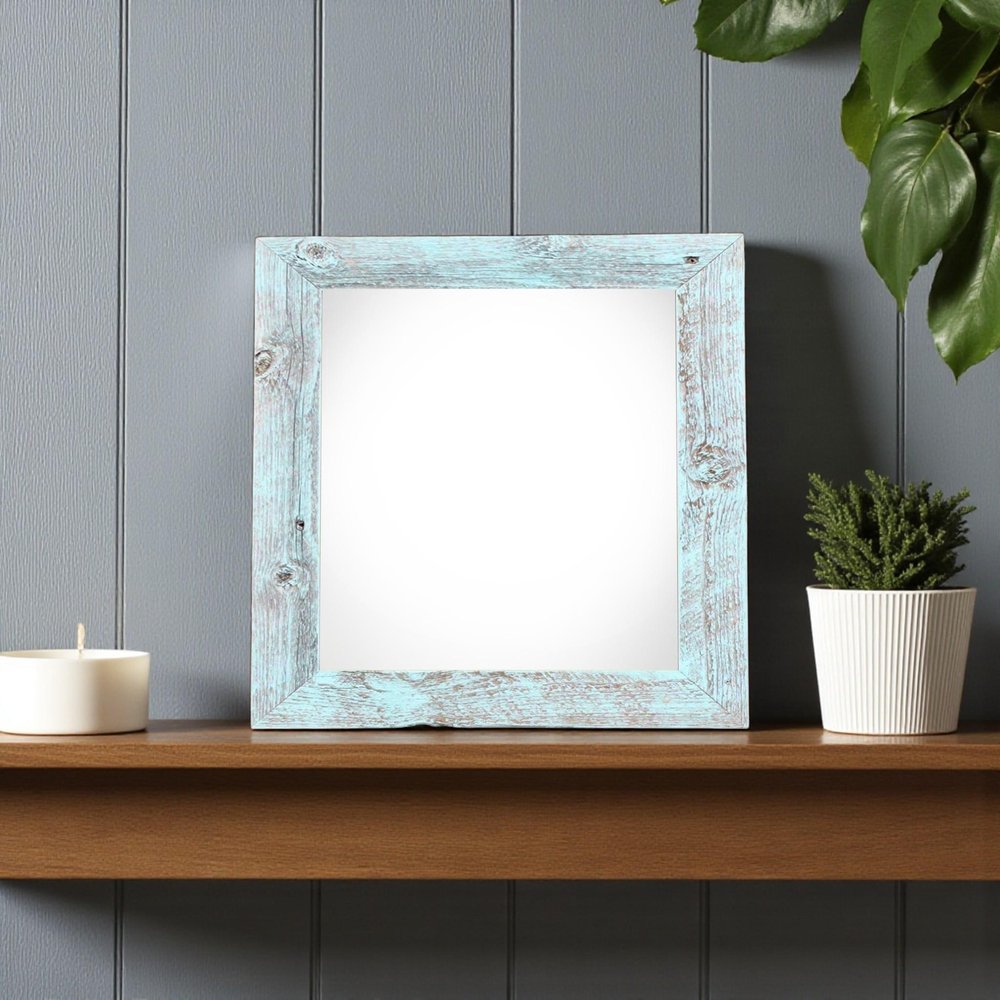 6" x 6" Blue Wood Tabletop Picture Frame — view 5