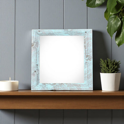 6" x 6" Blue Solid Wood Tabletop Picture Frame HomeRoots