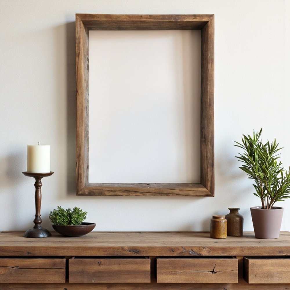 24" x 36" Red Distressed Wood Hanging or Tabletop Picture Frame — view 4