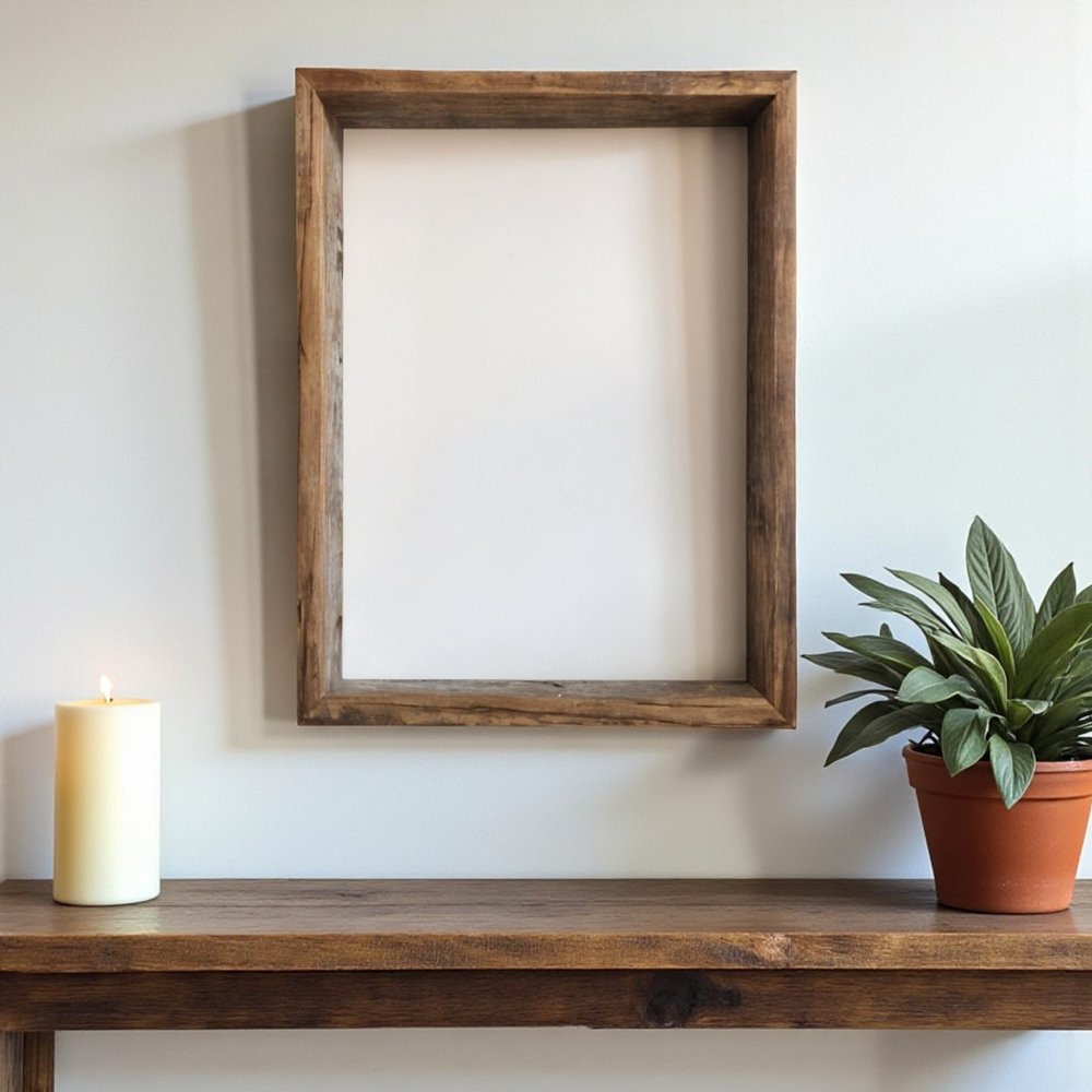 18" x 24" Gray Wood Hanging Picture Frame HomeRoots