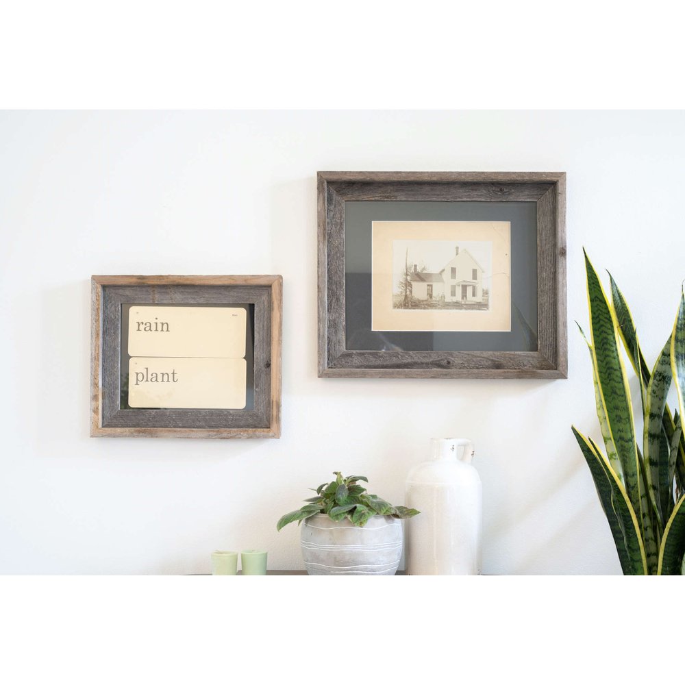 16" x 20" Gray Solid Wood Hanging Picture Frame HomeRoots