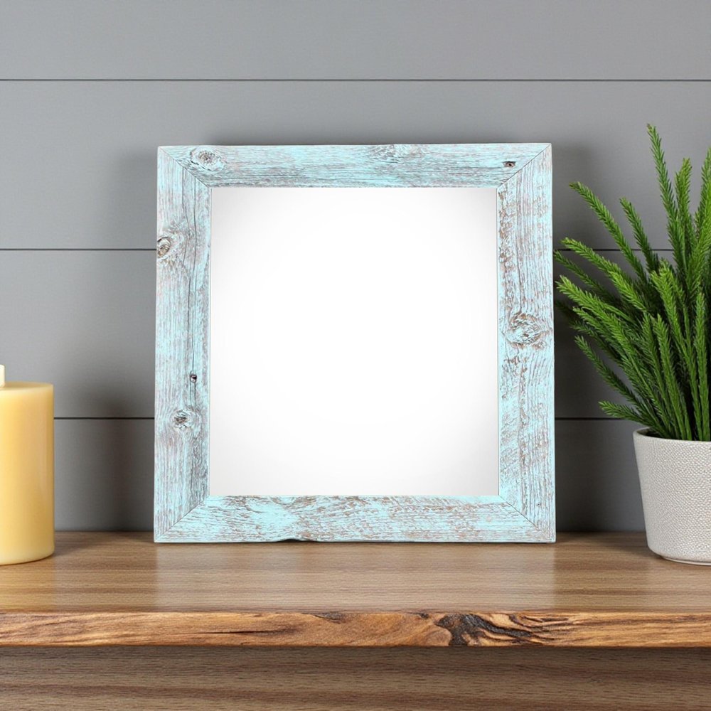 12" x 12" Blue Wood Tabletop Picture Frame HomeRoots