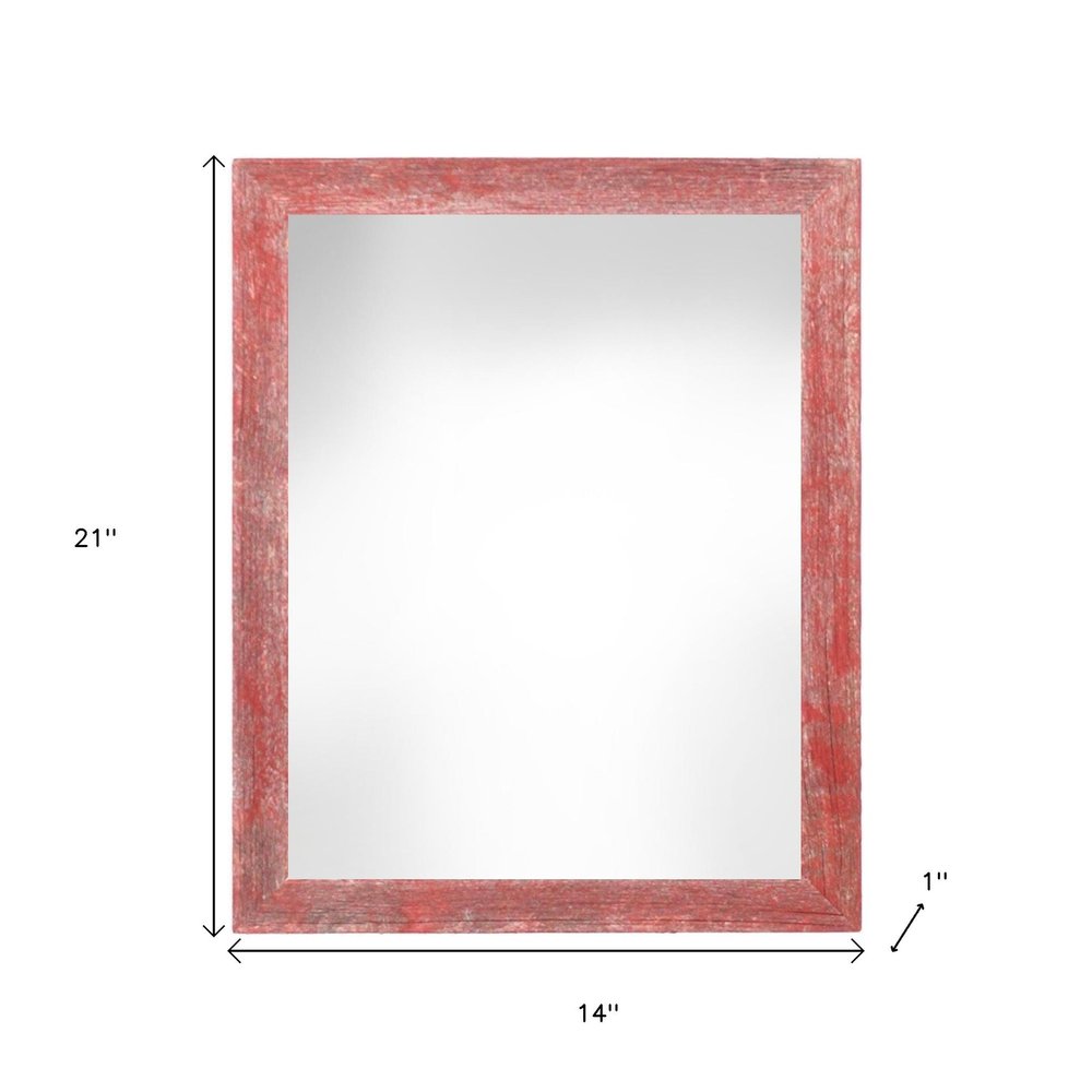 12" x 18" Red Solid Wood Hanging Picture Frame HomeRoots