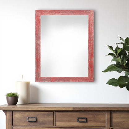 12" x 18" Red Solid Wood Hanging Picture Frame HomeRoots