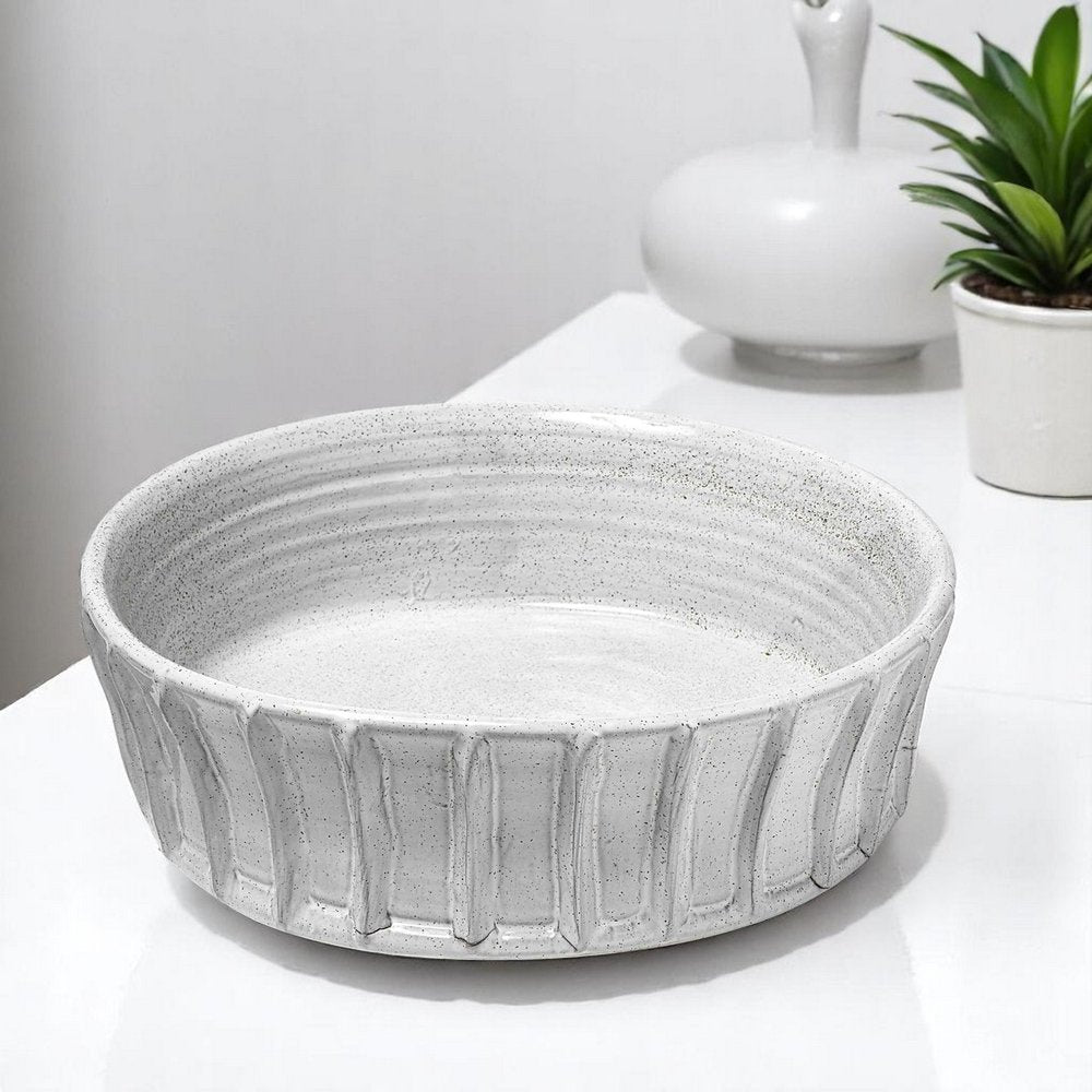 Large White Ceramic Bowl HomeRoots