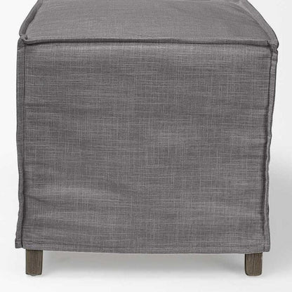 Set Of Two Gray And Brown Slipcovered Wood Parsons Chairs HomeRoots