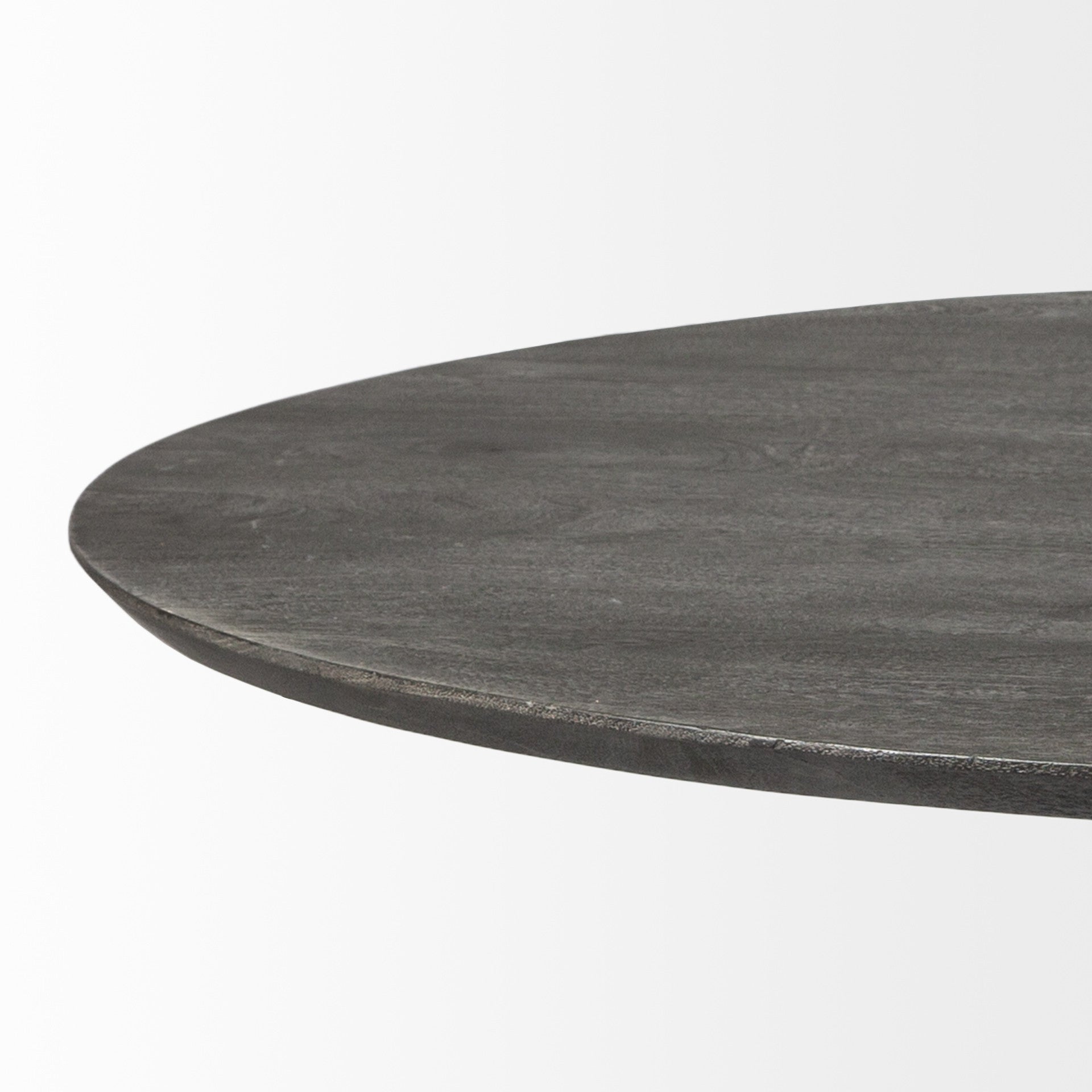 54" Brown Solid Wood and Iron Pedestal Base Round Top Dining Table HomeRoots
